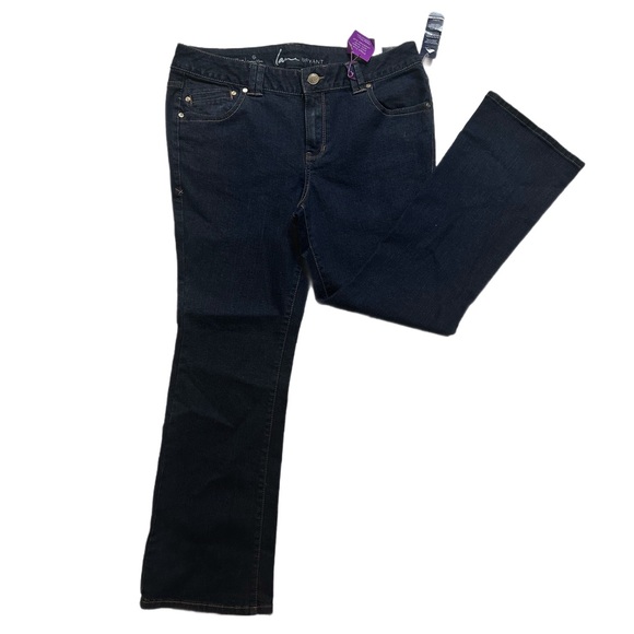 LANE BRYANT ~ Dark Indigo Boot Cut Stretch Jeans size 18P - Picture 1 of 7